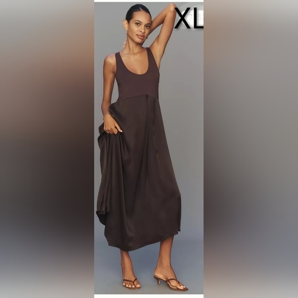 NWT Anthropologie The Gemini Cap-Sleeve Leopard Sweater + Tank Dress Set - Picture 4 of 5